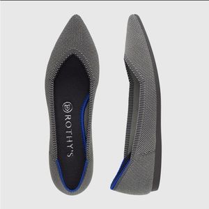 Rothy’s The Point Cloud Grey Birdseye, Size 7.5.